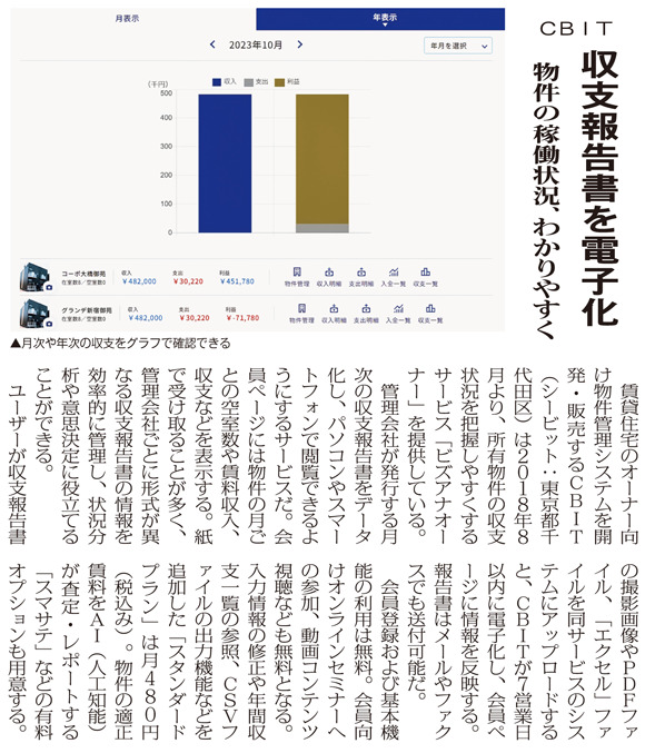 全国賃貸住宅新聞2023年6月26日号__ビズアナオーナー紹介記事